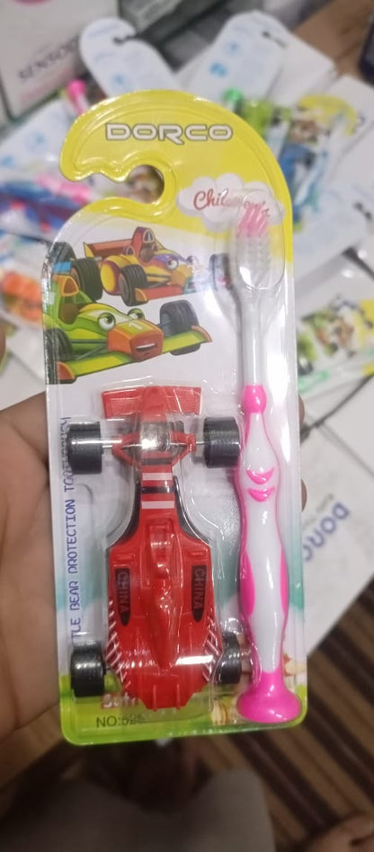 DORCO Children's Soft Toothbrush Set with Toy - Kids Dental Care Click to buy