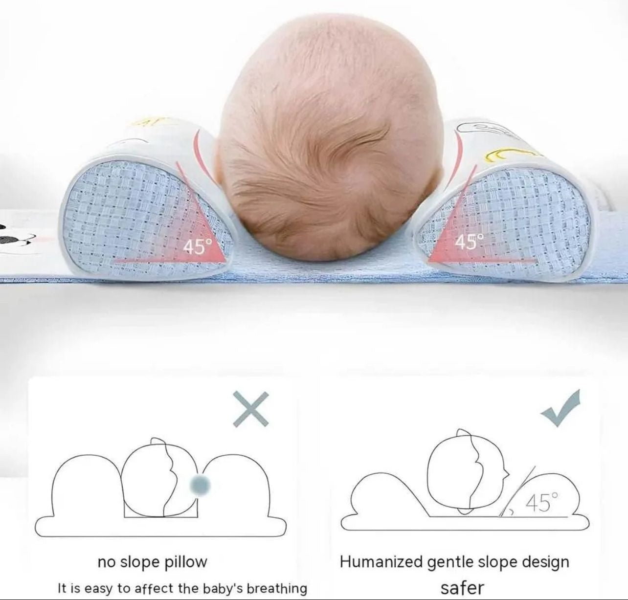 Adjustable Newborn Baby Head Shaping Pillow - Prevent Flat Head Syndrome Click to buy