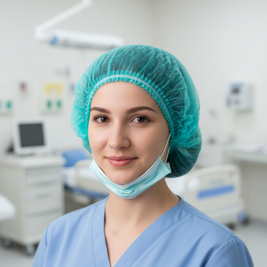 Disposable Surgical Cap - Non-Woven Medical Head Cover (Pack) Click to buy