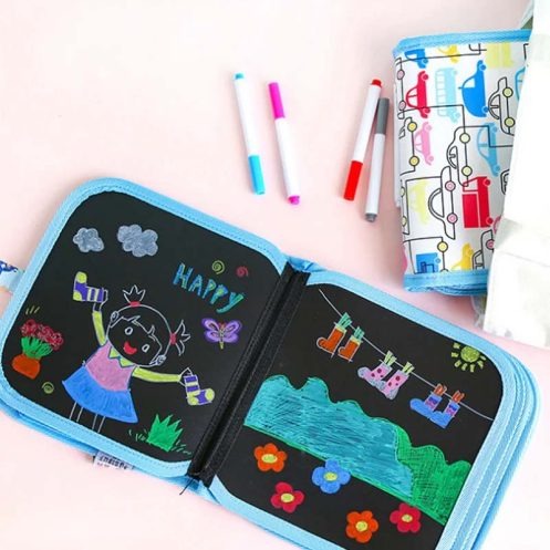Erasable and Reusable Doodle Magic Blackboard Book for Kids Click to buy