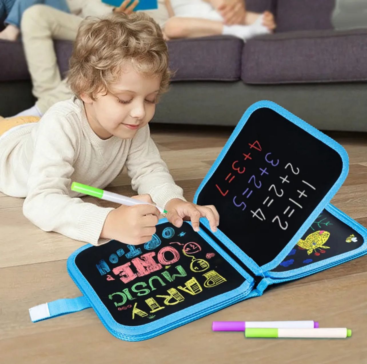 Erasable and Reusable Doodle Magic Blackboard Book for Kids Click to buy