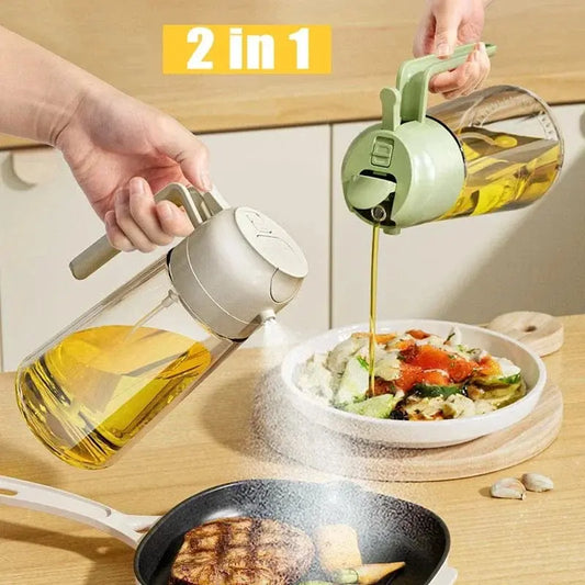 2-in-1 Oil Sprayer Bottle – Smart Kitchen Essential for Cooking & BBQ | 400ML Click to buy