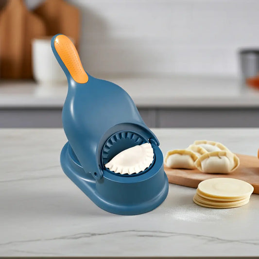 2-in-1 Manual Dumpling Maker & Dough Press Machine Portable Samosa & Gujiya Mould Tool | Easy Kitchen DIY Pastry Accessory Click to Buy