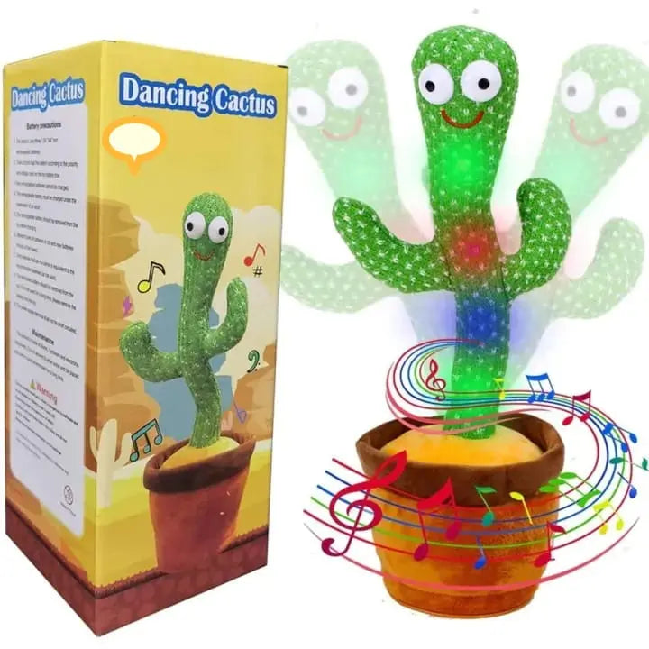 Viral Dancing Cactus Toy – Rechargeable Talking & Singing Plush for Kids (With Hat) Click to buy