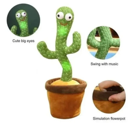 Viral Dancing Cactus Toy – Rechargeable Talking & Singing Plush for Kids (With Hat) Click to buy