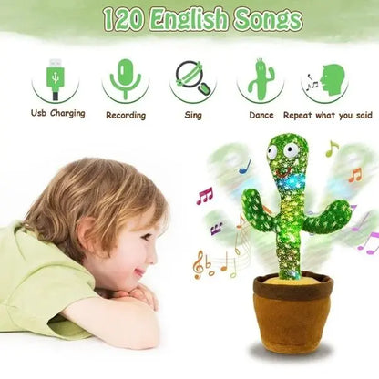 Viral Dancing Cactus Toy – Rechargeable Talking & Singing Plush for Kids (With Hat) Click to buy
