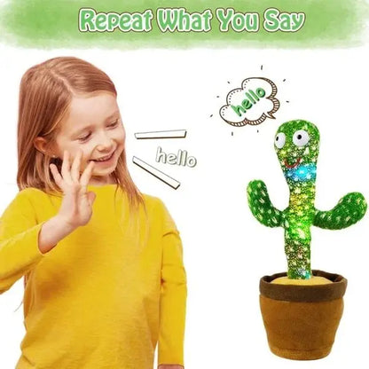 Viral Dancing Cactus Toy – Rechargeable Talking & Singing Plush for Kids (With Hat) Click to buy